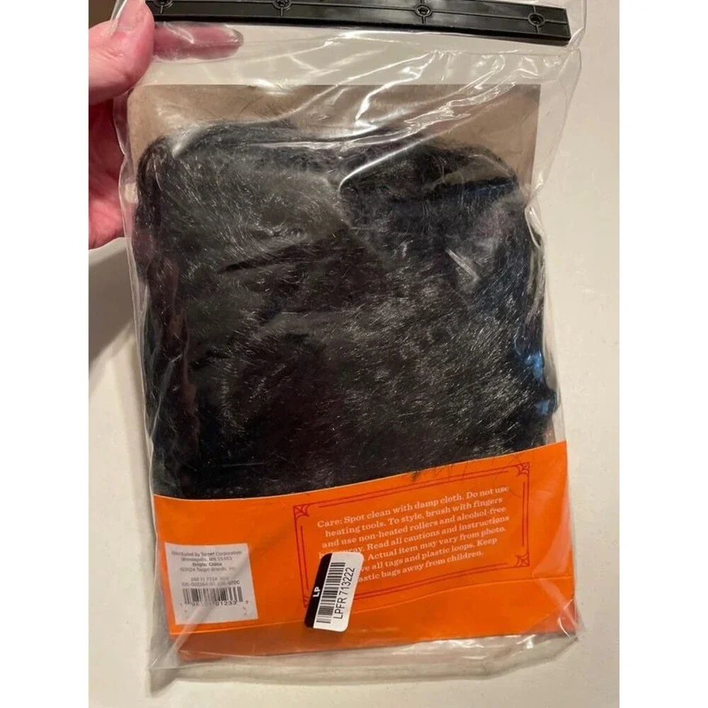 Adult Jammin Rocker Wig Halloween costume Black Hair New